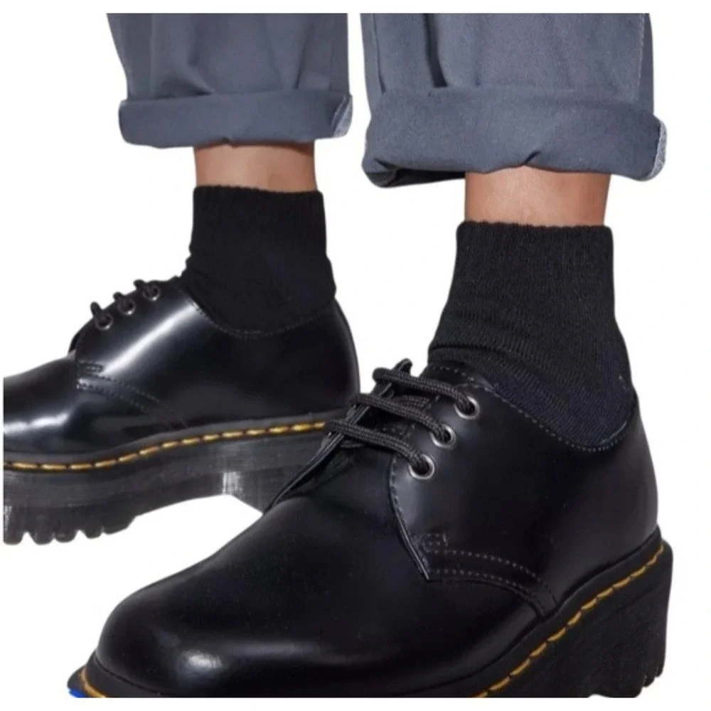 3 Pack Dr. Martens M/L ( 9-14) The Short‎ Double Doc Sock Black Cotton Blend